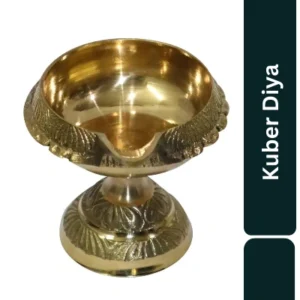 Aagam Stuti Pure Brass Kuber Diya With Stand