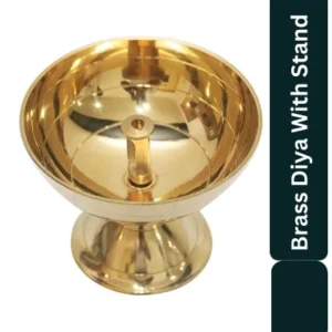 Aagam Stuti Pure Brass  Diya With Wick Holder 5 No.