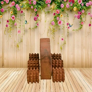 Aagam Crafts Handmade Wooden Hand 6 Wheel Massager Roller
