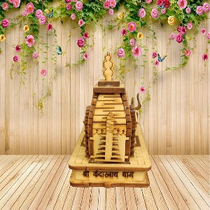 Aagam Crafts Pine Wood 3D Model Shree Kedar Nath Temple  Shree Kedar Nath Mandir