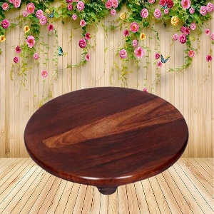 Aagam Crafts Wooden Chakla Belan Rolling Pin Board/Roti Maker/Chakla/Chapati Maker/Papad Chakla