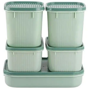 JOYO Alfa Container Set - Plastic, 141, 121, 211, Opaque, Leak Proof 5 pcs